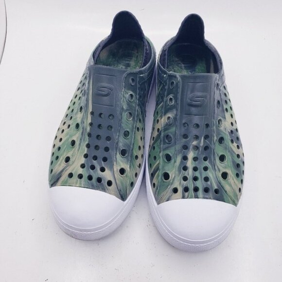 Skechers Green Camo Guzman Steps Slip On Water Shoes Sneakers Boys Youth Size 4 - Picture 8 of 13